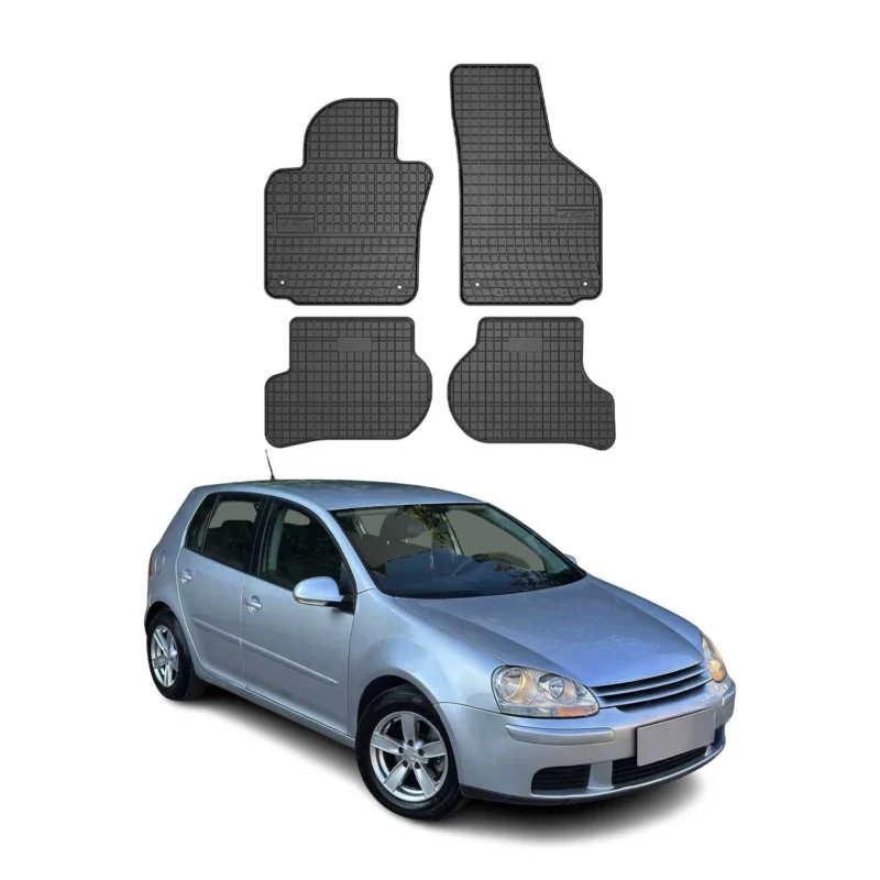 OMAC Gummi Fußmatten für VW Golf 2003-2008 Automatten Gummi Schwarz 4tlg