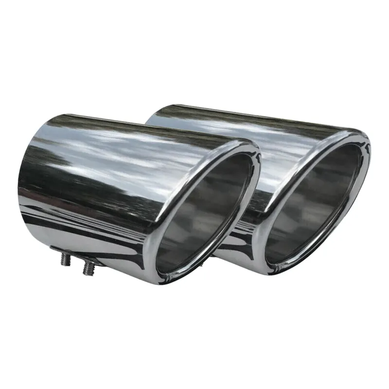 Auspuffblende Endrohr für Mercedes C Klasse S203 2001-2007 Edelstahl Chrom 2tlg