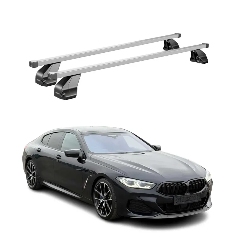 Menabo Dachträger für BMW 8er Gran Coupe G16 / Coupe G15 2018-26 Alu Schwarz 2x