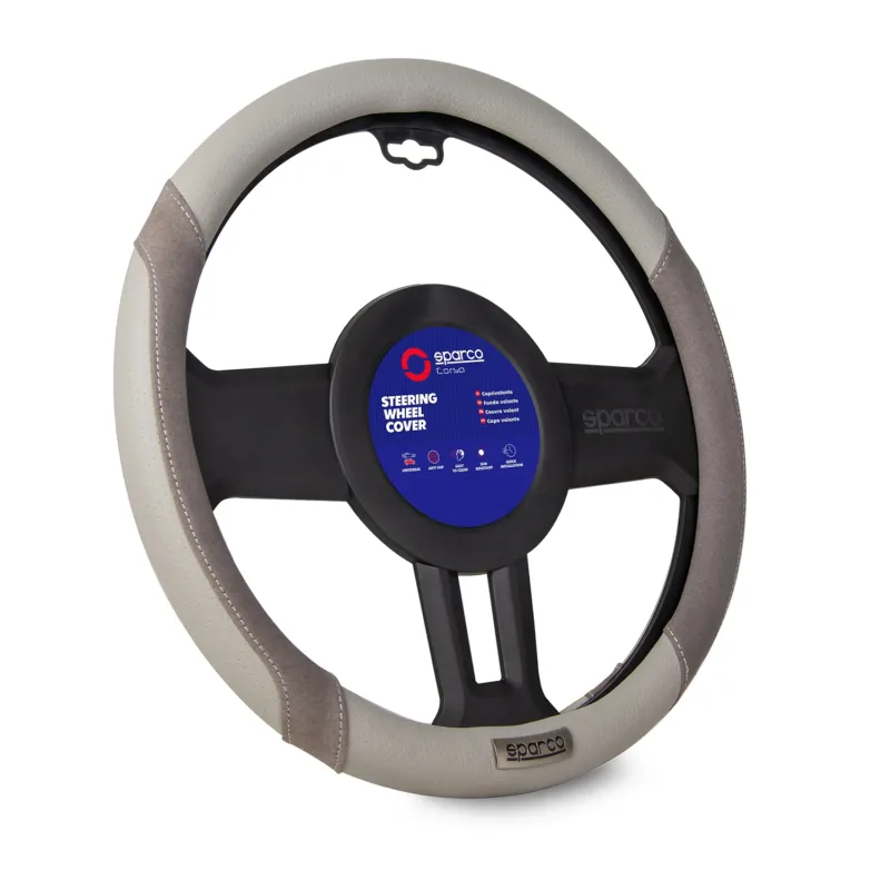 SPARCO Lenkradbezüge Lenkradschoner Lenkradschutz Grau Kunstleder Suede