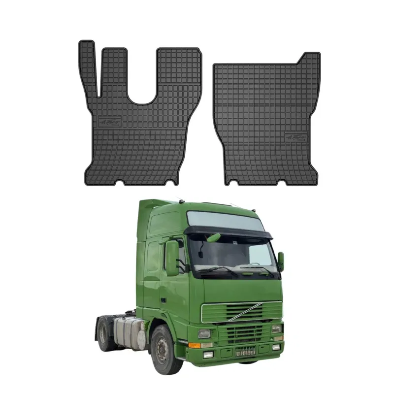 OMAC Gummi Fußmatten für Volvo FM 1998-2026 Automatten Gummi Schwarz 2tlg