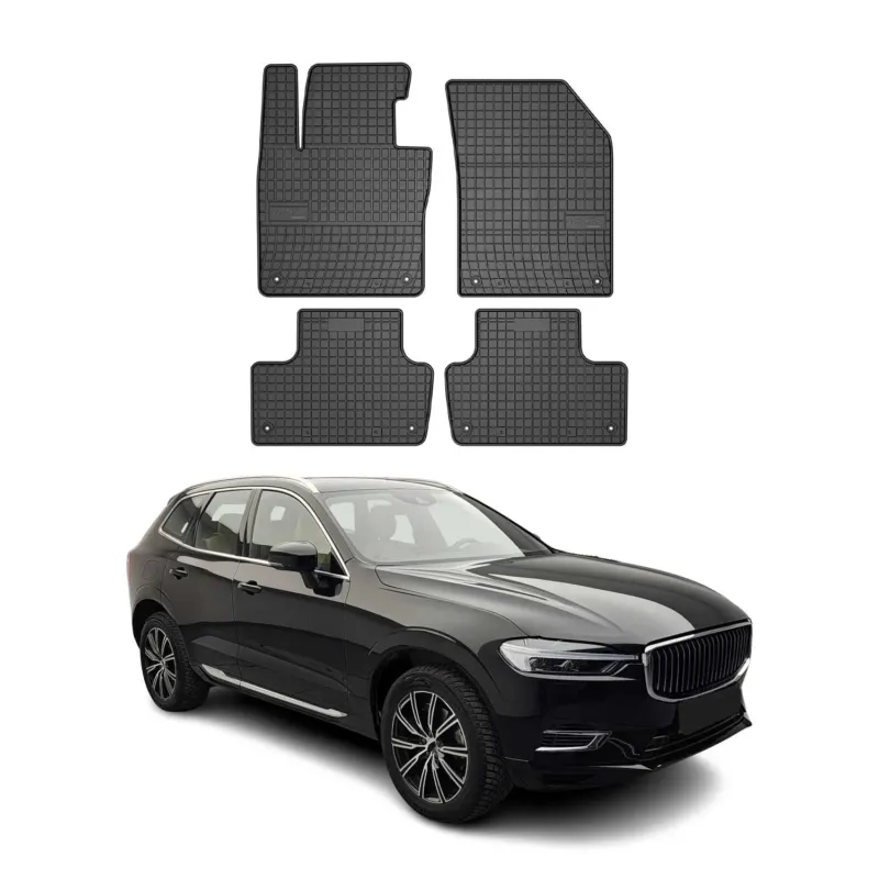 OMAC Gummi Fußmatten für Volvo XC60 2018-2026 Automatten Gummi Schwarz 4tlg