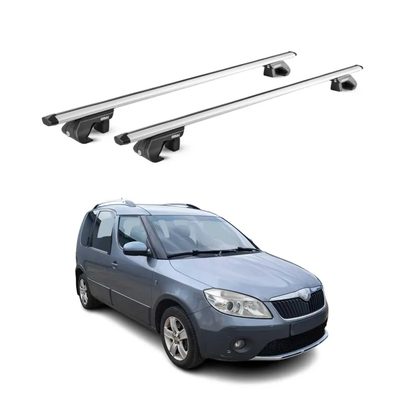 Dachträger für Skoda Roomster / Praktik / Scout 2006-2015 5 tür 90kg Grau 2x ABE