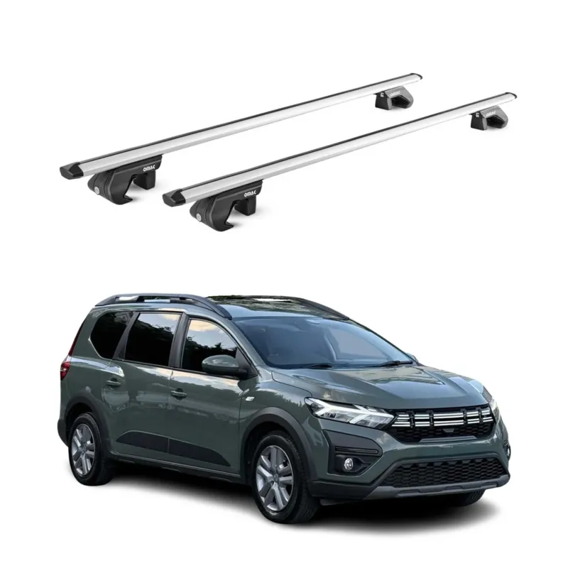 Dachträger Gepäckträger für Dacia Jogger 2022-2026 Alu Silber 2 tlg ABE