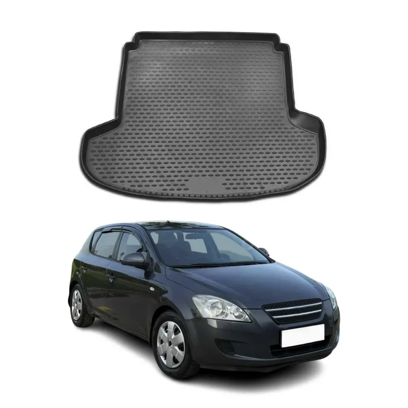 Kofferraummatte Kofferraumwanne für Kia Ceed 2007-2012 SW Gummi TPE Schwarz