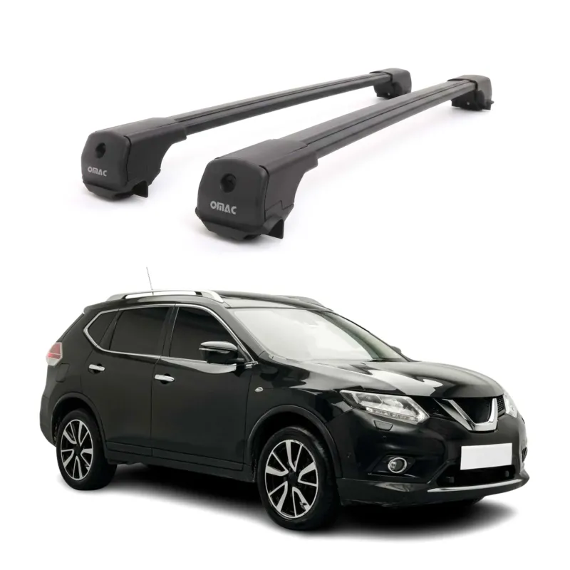 Dachträger Grundträger für Nissan X-Trail III T32 2013-2021 Aluminium Schwarz 2x