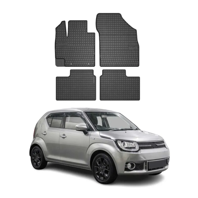 OMAC Gummi Fußmatten für Suzuki Ignis 2016-2026 Automatten Gummi Schwarz 4tlg