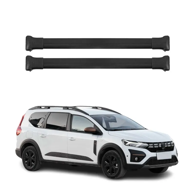 Dachträger Grundtäger für Dacia Jogger 2022-2026 75kg Aluminium Schwarz 2 tlg