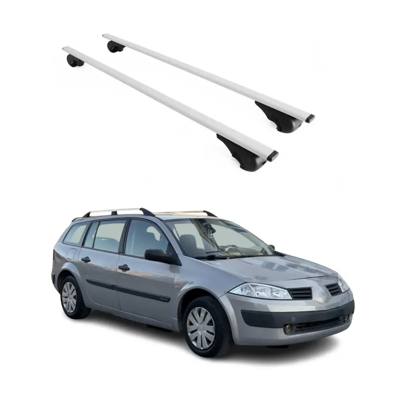 Dachträger Grundträger für Renault Megane Grandtour 2002-2016 75kg Stahl Grau 2x