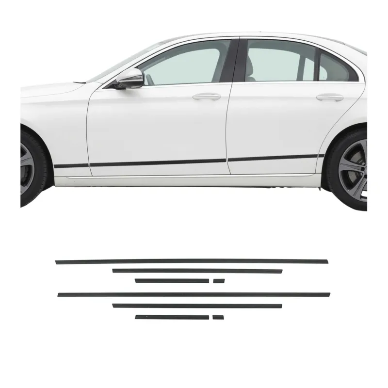 Seitentürleiste Türschutzleiste für Mercedes C Klasse W205 2014-2021 Alu 8x