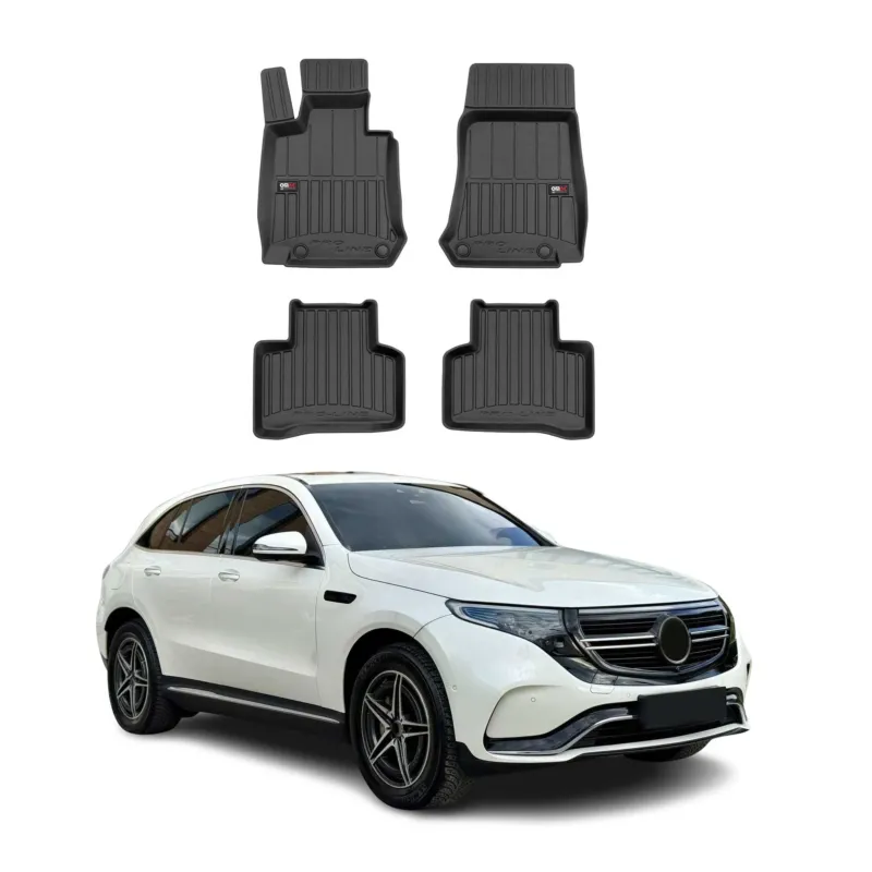 OMAC Gummi Fußmatten für Mercedes EQC N293 2020-2024 Premium Gummi Schwarz 4tlg