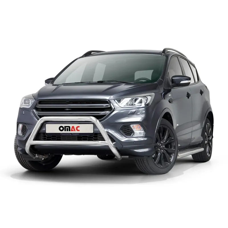 Frontbügel Schutz Frontschutzbügel für Ford Kuga II 2017-19 FL ABE Stahl Silber