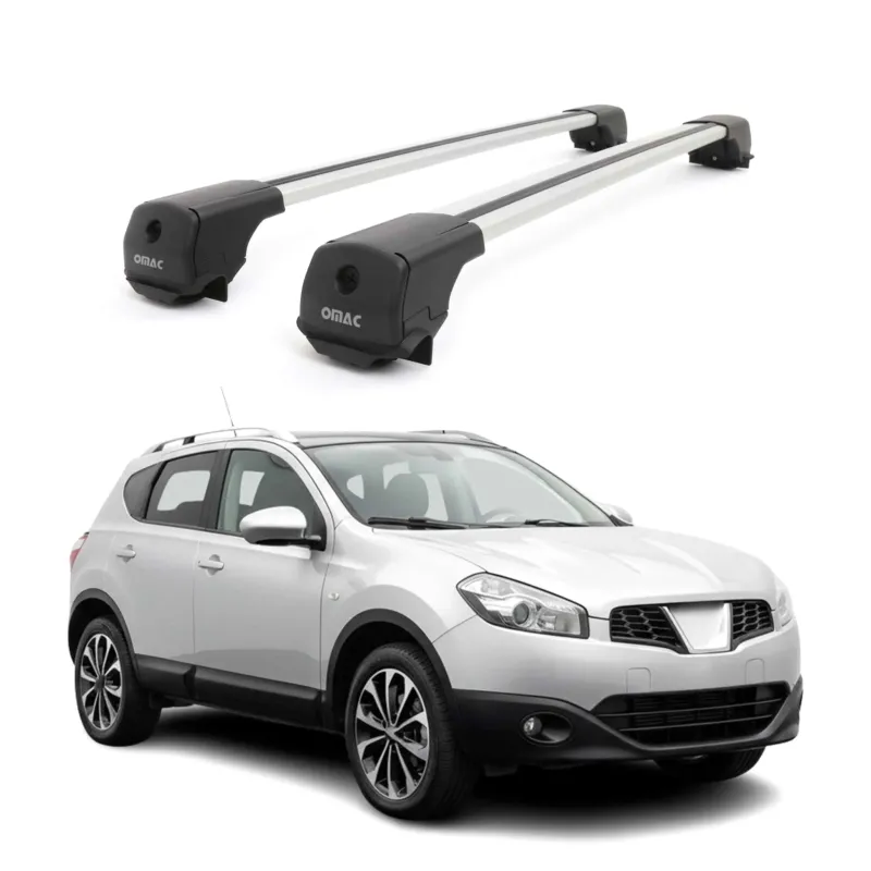Dachträger Grundträger für Nissan Qashqai J10 2007-2013 Aluminium 75kg Grau 2tlg