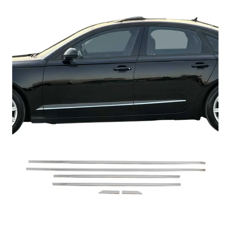 Seitentürleiste Türleisten Türschutzleiste für Audi A6 C7 2011-2018 Edelstahl 6x