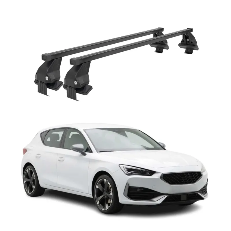 Menabo Dachträger Grundtäger für Cupra Leon IV 2020-2023 Pre-FL Schwarz Stahl 2x