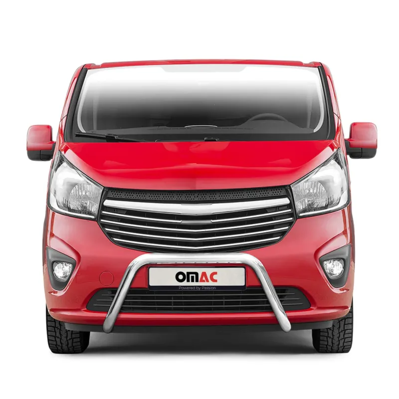 Frontbügel Frontschutzbügel für Opel Vivaro B 2014-2019 mit ABE Stahl Silber