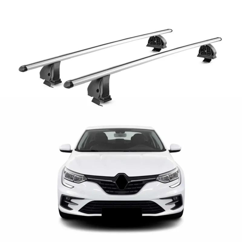 Alu Dachträger für Renault Megane IV Schrägheck Kombi 2016-2024 5Tür TÜV Silber