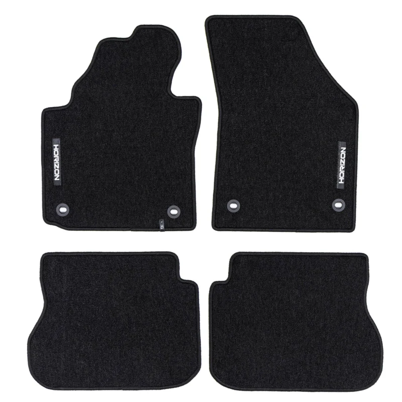 Velours Fußmatten für VW Caddy III 2003-2020 Autoteppich Automatten Schwarz 4tlg