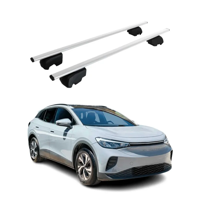 Dachträger für VW ID.4 2020-2023 Grundträger Stahl Silber ABE 2x