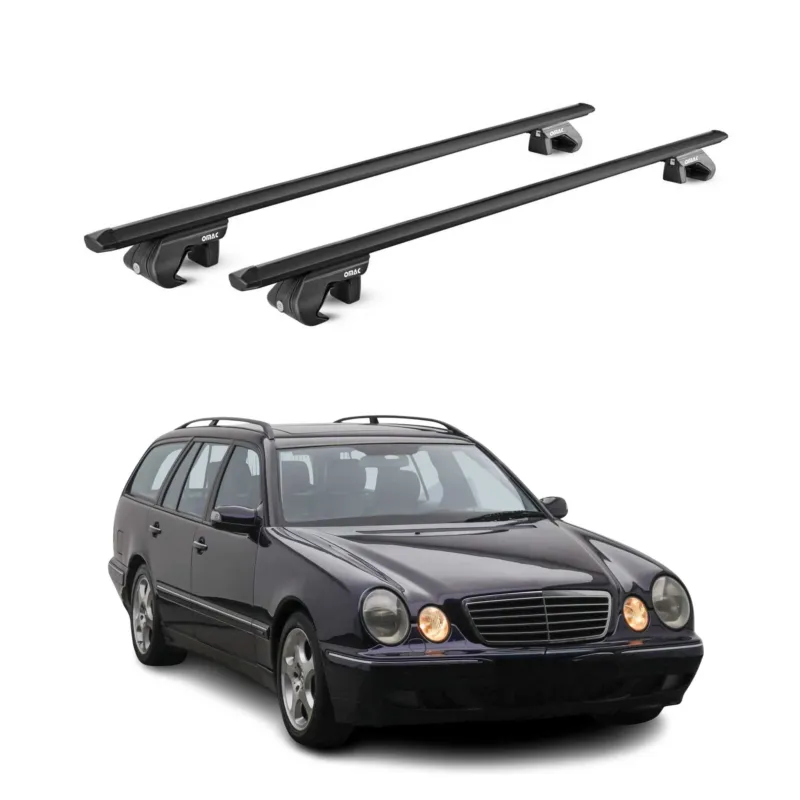 Dachträger für Mercedes E Klasse S210 S211 T-Modell 1996-2009 90kg Schwarz 2x