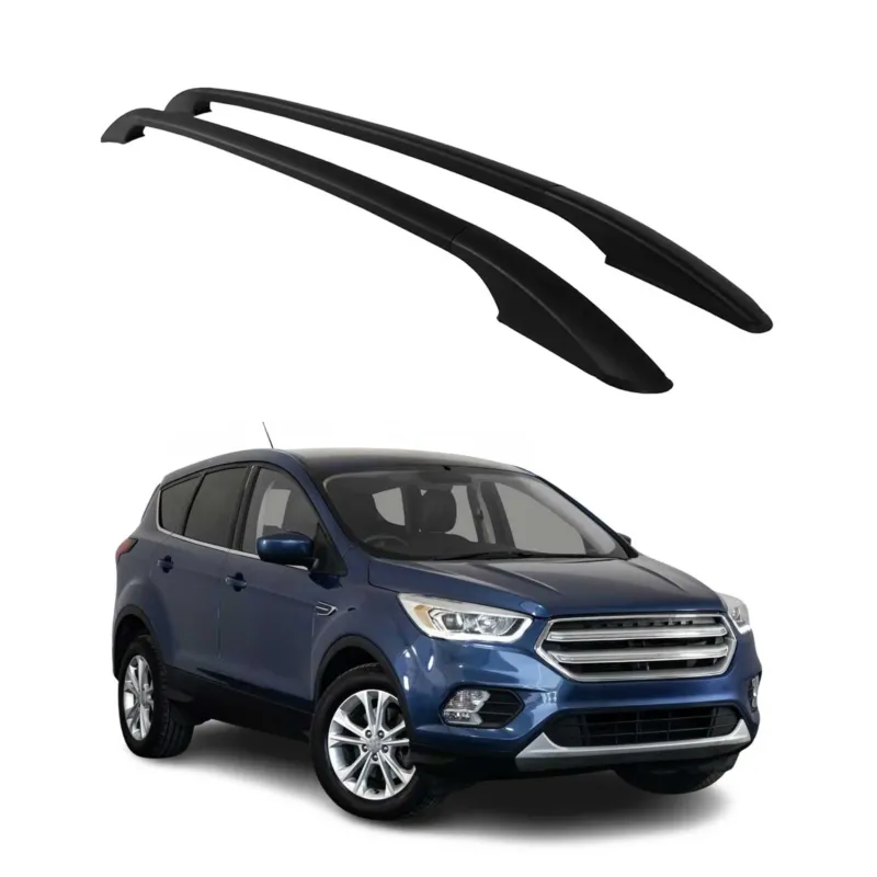 Dachreling Dachgepäckträger Relingträger für Ford Kuga II 2012-19 Alu Schwarz 2x