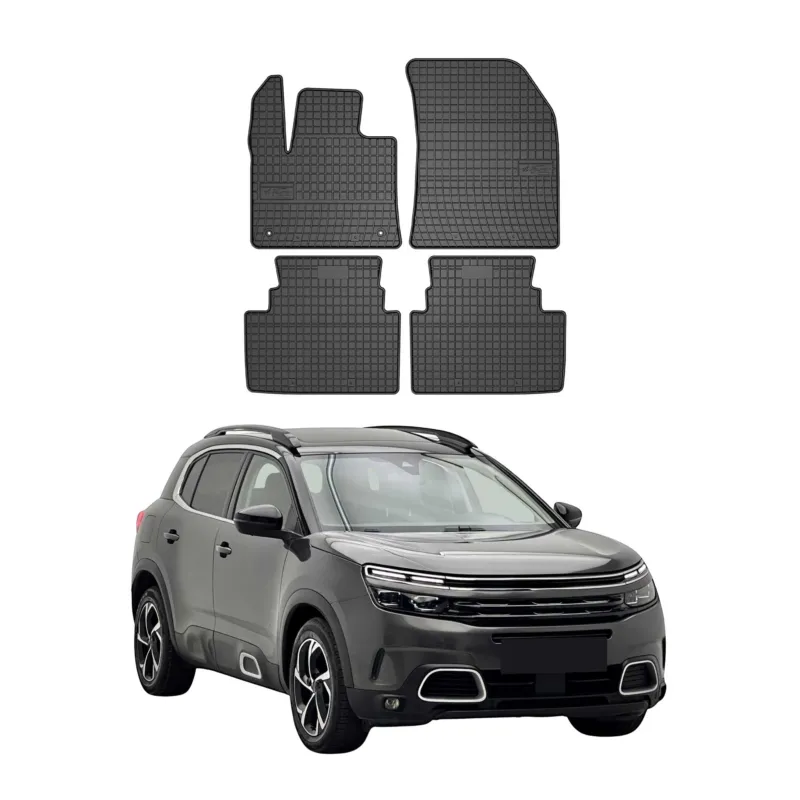 OMAC Gummi Fußmatten für Citroen C5 Aircross 2018-2025 Automatten Schwarz 4x