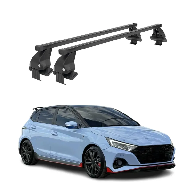 Menabo Dachträger Grundtäger für Hyundai i20 N 2021-2024 50kg Stahl Schwarz 2x