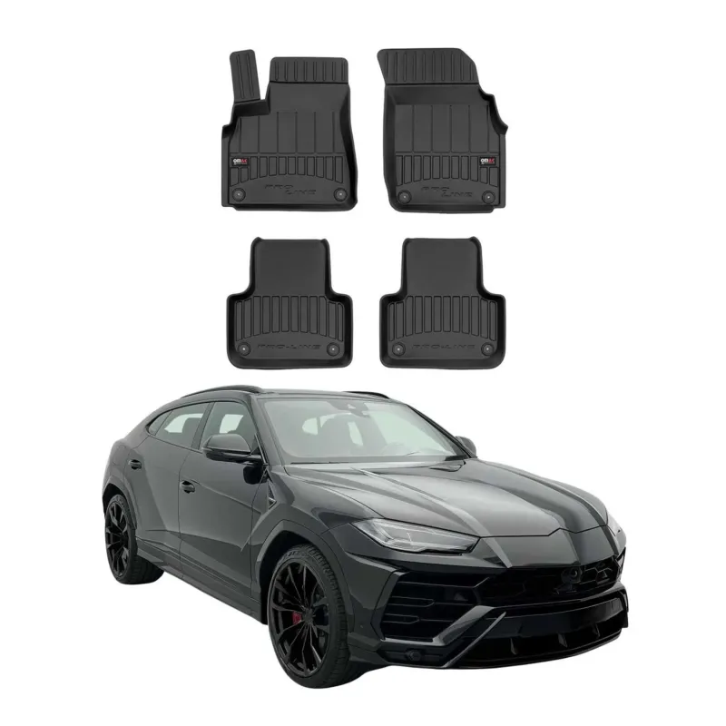 OMAC Gummi Fußmatten für Lamborghini Urus 2018-2026 Premium Gummi Schwarz 4tlg