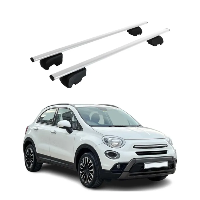 Dachträger Gepäckträger für Fiat 500X 2015-2026 Querträger ABE Stahl Silber ex