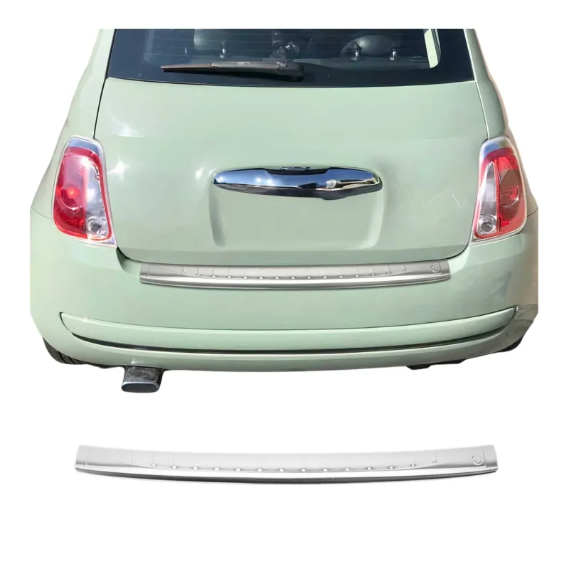 Ladekantenschutz Stoßstange für Fiat 500 / 500C 2007-2024 Edelstahl gebürstet