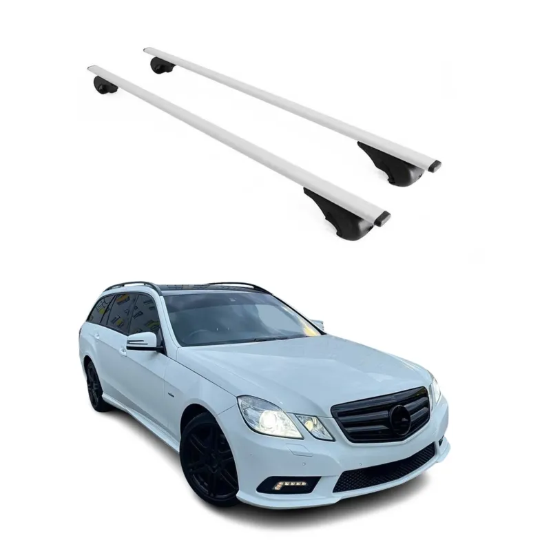 Dachträger für Mercedes E Klasse S212 T-Modell 2009-2016 75kg Stahl Silber 2x