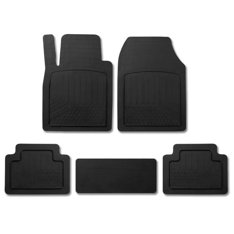 Fußmatten Zuschneidbar Gummi Universal Schwarz 5 tlg für Aiways U5 2020-2023