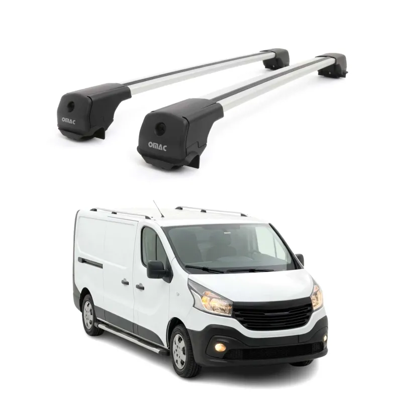 Dachträger Grundträger für Renault Trafic III 2014-2026 Aluminium 75kg Grau 2tlg