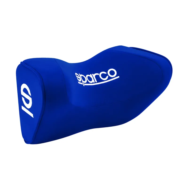SPARCO Auto Nackenkissen Reisekissen Blau Ergonomische Memory-Schaum Kissen