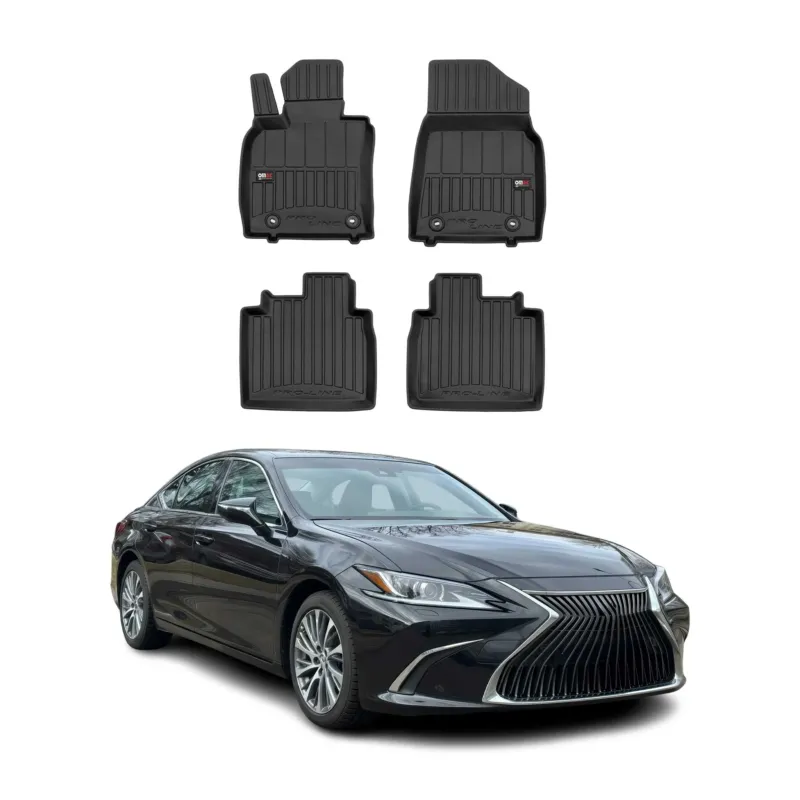 OMAC Gummi Fußmatten für Lexus ES 2019-2025 Premium TPE 3D Automatten Schwarz 4x