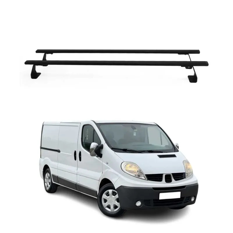 Dachträger Grundtäger für Nissan Primastar 2001-2014 75kg Stahl Schwarz 2 tlg