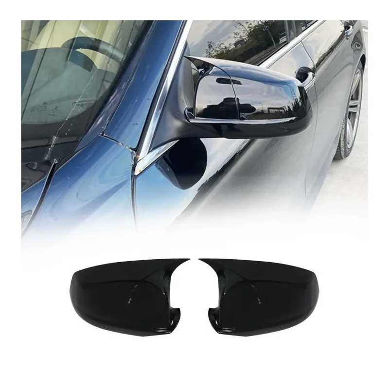 Spiegelkappen Außenspiegel für BMW 5er F07 F10 F11 F18 2010-2013 Schwarz Glanz