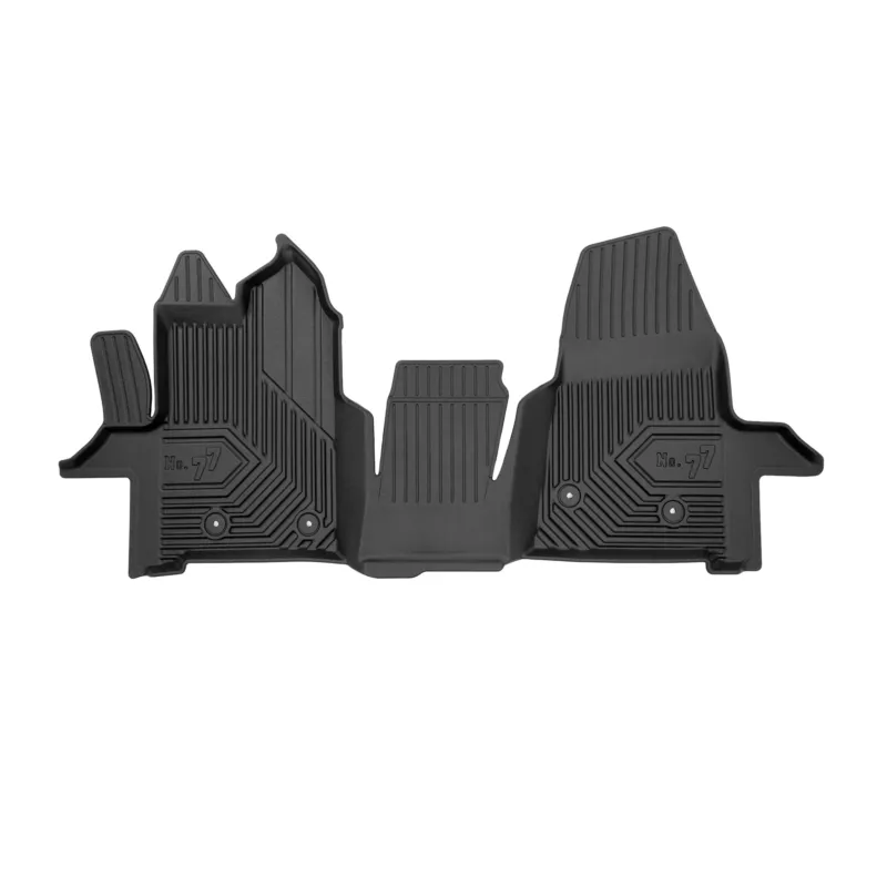 Fußmatten Gummimatten No.77 für Ford Transit VI 2019-2026 FL TPE Schwarz 1 tlg