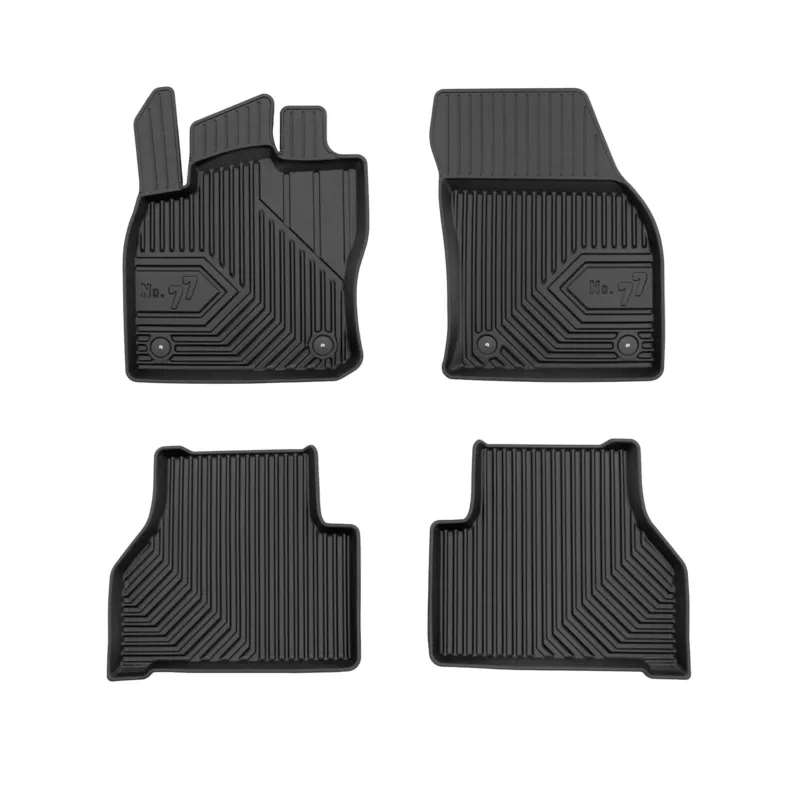 Fußmatten Gummimatten No.77 für VW Caddy V 2020-2026 TPE Gummi Schwarz 4 Teile