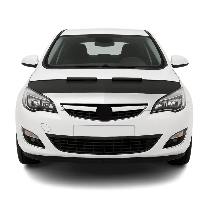 Haubenbra Steinschlagschutz Bonnet Bra für Opel Astra J 2009-2015 Schwarz Halb