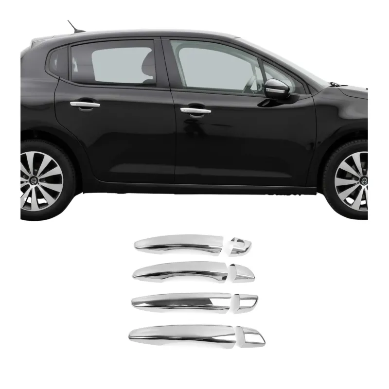 Türgriff Blende für Peugeot 208 / 2008 2019-2024 4Tür H1 Edelstahl Chrom 8tlg