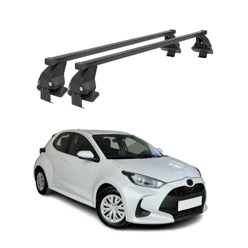 Menabo Dachträger Grundträger für Toyota Yaris 2020-2026 Stahl Schwarz 2tlg