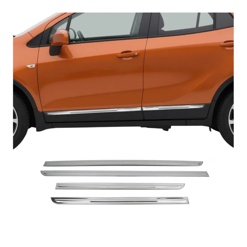 Seitentürleiste Türleisten Türschutzleiste für Opel Mokka X 2016-2021 Chrom 4tlg