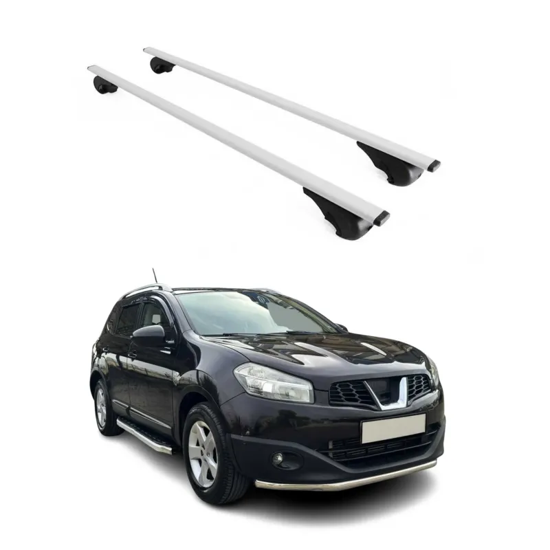 Dachträger Grundträger für Nissan Qashqai J10 2006-2014 75kg Stahl Silber 2 tlg