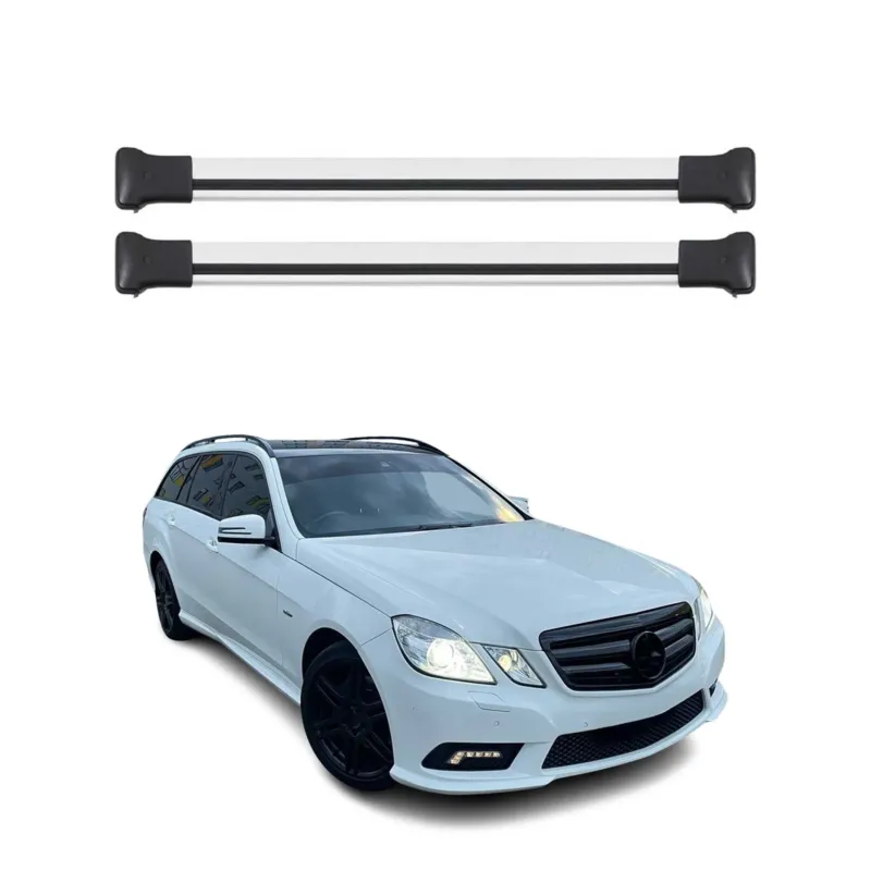 Dachträger Grundtäger für Mercedes E Klasse S212 Kombi 2009-2016 75kg Silber 2x
