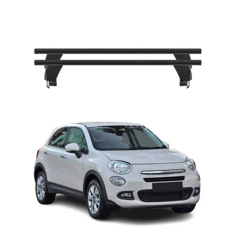 Menabo Dachträger Grundtäger für Fiat 500X 2015-2026 50kg Alu Schwarz 2 tlg