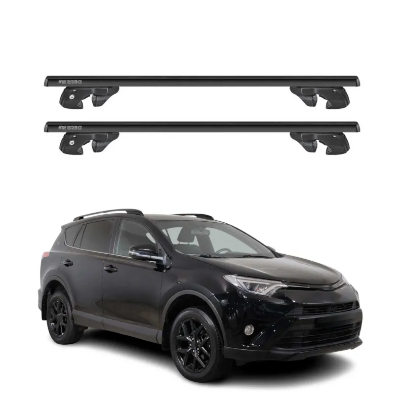 Dachträger Grundtäger für Toyota RAV4 V 2019-2025 Alu 90kg TÜV Schwarz 2tlg