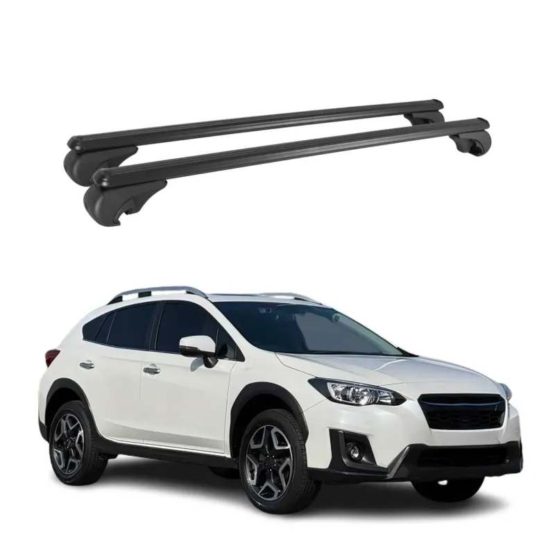 Dachträger für Subaru XV 2017-2023 Gepäckträger Grundträger Aluminium Schwarz 2x