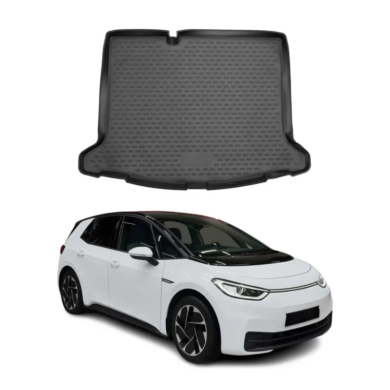 Kofferraummatte Kofferraumwanne für VW ID.3 2019-2024 Gummi TPE Schwarz