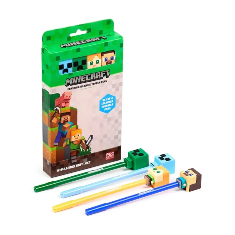 Set mit 4 löschbaren Stiften 'Minecraft Chibi'
